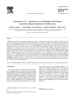 Decrease in Ca2+ sensitivity as a mechanism of hydrogen peroxide