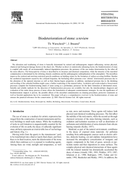 Biodeterioration of stone: a review