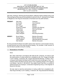 Minutes - City of Melbourne, FL