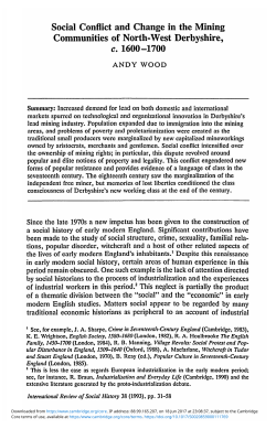 Social Conflict and Change in the Mining Communities of North