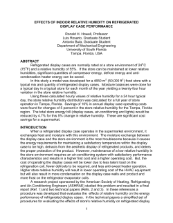 EFFECTS OF INDOOR RELATIVE HUMIDITY ON REFRIGERATED