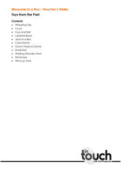 Museums in a Box &ndash; Teacher`s Notes Toys from the Past
