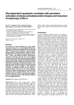 Ras-dependent apoptosis correlates with persistent