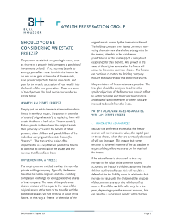 should you be considering an estate freeze? wealth