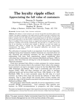 The loyalty ripple effect