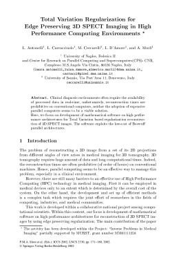 Total Variation Regularization for Edge Preserving 3D SPECT