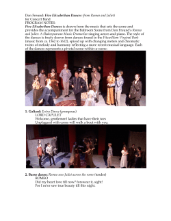 Five Elizabethan Dances prognotes with Pics