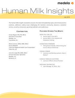 Human Milk Insights