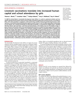 Livestock vaccinations translate into increased human capital and