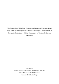The Complexity of What is the What, the Autobiography of Valentino