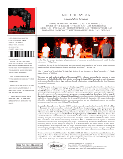 NINE 11 THESAURUS Ground Zero Generals