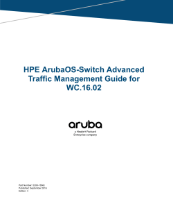 HPE ArubaOS-Switch Advanced Traffic Management