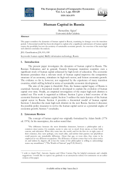 Human Capital in Russia