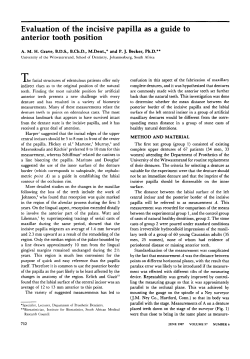 Evaluation of the incisive papilla as a guide to