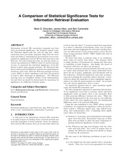 A Comparison of Statistical Significance Tests for