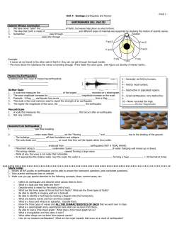 Mark Fetch earthquake notes part 3