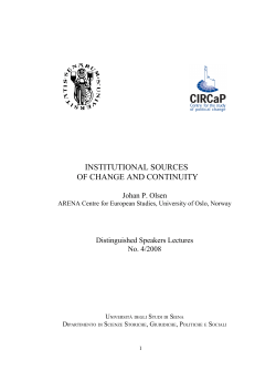 institutional sources of change and continuity
