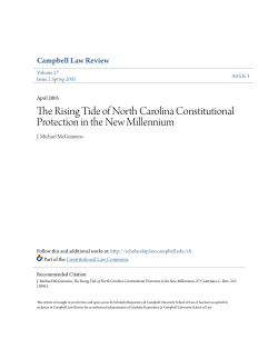 The Rising Tide of North Carolina Constitutional