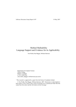 Method Malleability Language Support and Evidence for its