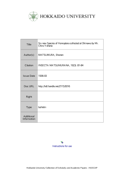Instructions for use Title Six new Species of Homoptera collected at