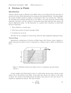 8 Friction in Fluids - Physics