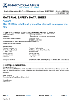 MATERIAL SAFETY DATA SHEET