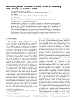 Molecular dynamics simulations of fluorine molecules