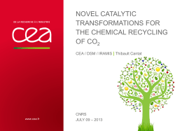 A diagonal approach to CO2 chemical Recycling