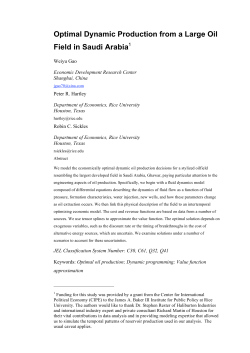 Optimal Dynamic Production Policy: The Case of a Large Oil Field in