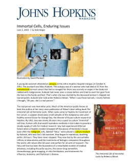Immortal Cells, Enduring Issues - Melody Casey Honors English I