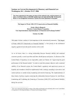 The Impact of Weak AML/CFT Frameworks on Financial Stability