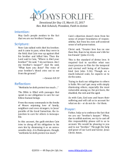 Day 15 devotional - 40 Days for Life