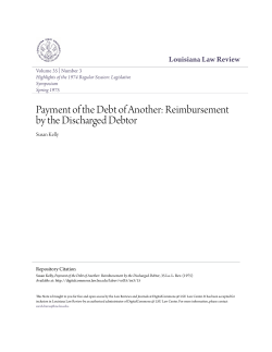 Payment of the Debt of Another - DigitalCommons @ LSU Law Center