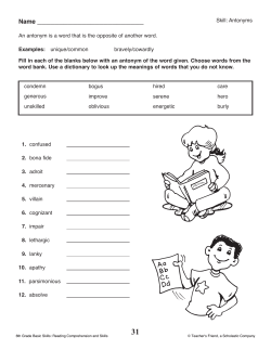 Skill - Scholastic