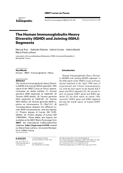 The Human Immunoglobulin Heavy Diversity (IGHD) and Joining