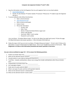 Computer Lab assignment October 5th and 6th