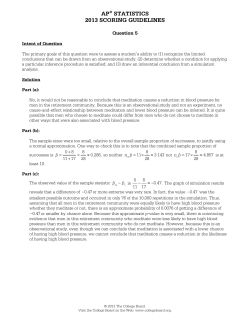 ap&reg; statistics 2013 scoring guidelines