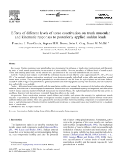 Effects of different levels of torso coactivation on trunk - G-SE