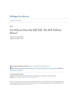 For Whom Does the Bell Toll: The Bell Tolls for