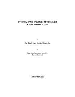 Overview of the Structure of the Illinois School Finance System