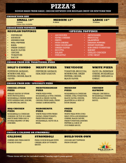 PIZZA`S - Sole d`Italia