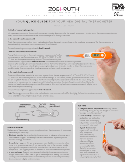 (Pen) Thermometer QUICK GUIDE