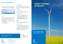 ENERGY EFFICIENCY IN INDUSTRY