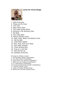Lyrics for Circle Songs