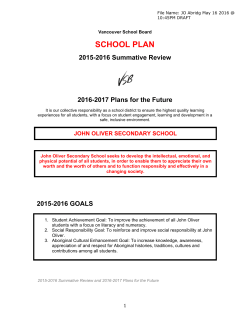 school plan - Vancouver School Board