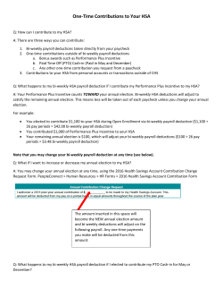 One-Time Contributions to Your HSA