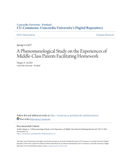 A Phenomenological Study on the Experiences of Middle