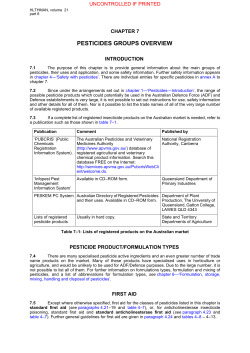 pesticides groups overview