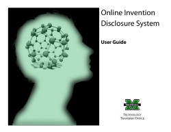 Online Invention Disclosure System