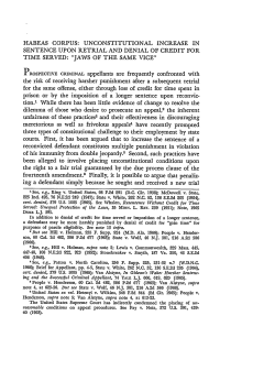 Habeas Corpus: Unconstitutional Increase in Sentence Upon Retrial